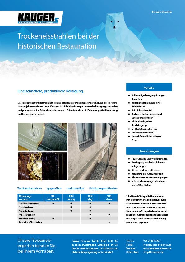 Datenblatt für die Anwendung in historischer Restauration