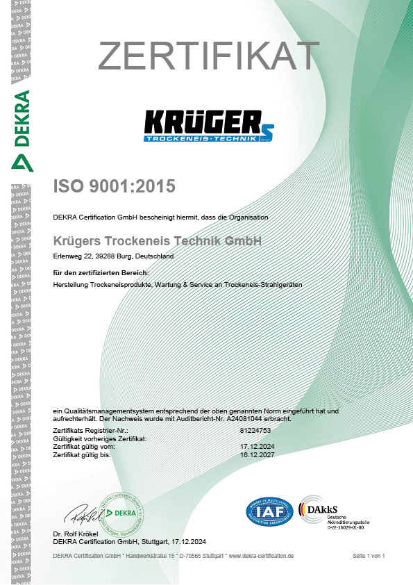 Zertifikat ISO 9001:2015